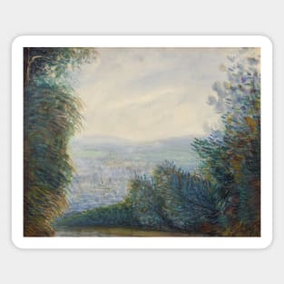 The Auvers Valley on the Oise River by Auguste Renoir Magnet